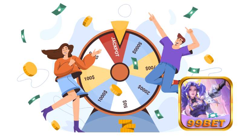 99bet Bùng Nổ Với Sự Kiện Vòng Quay May Mắn 